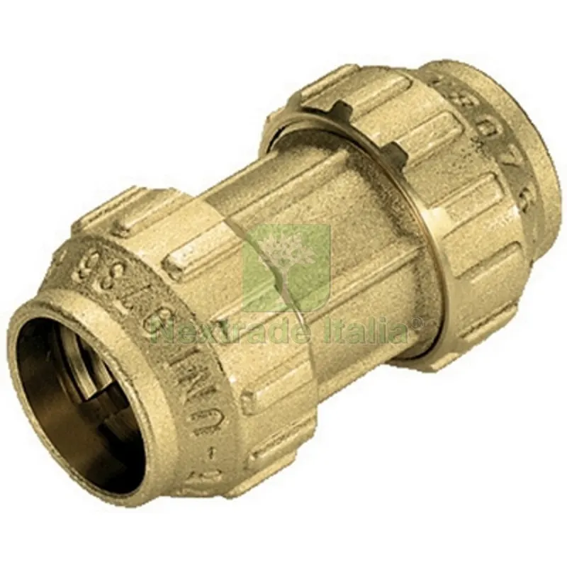 RACCORDO DIRITTO DOPPIO IN OTTONE TIEMME Diam. 20 — Tubi e raccordi — rif. FERX.DIA332-T3461CR-20 RACCORDO DIRITTO DOPPIO IN OTTONE TIEMME Diam. 20 — Tubi e raccordi — rif. FERX.DIA332-T3461CR-20