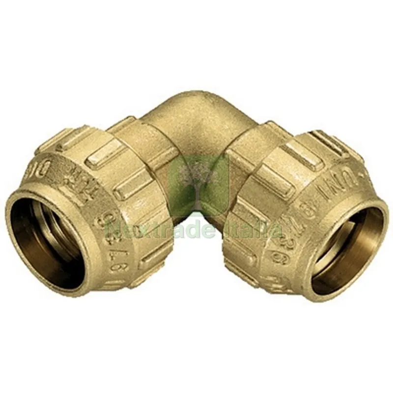 RACCORDO CURVO DOPPIO IN OTTONE TIEMME Diam. 25 — Tubi e raccordi — rif. FERX.DIA332-T3463CR-25