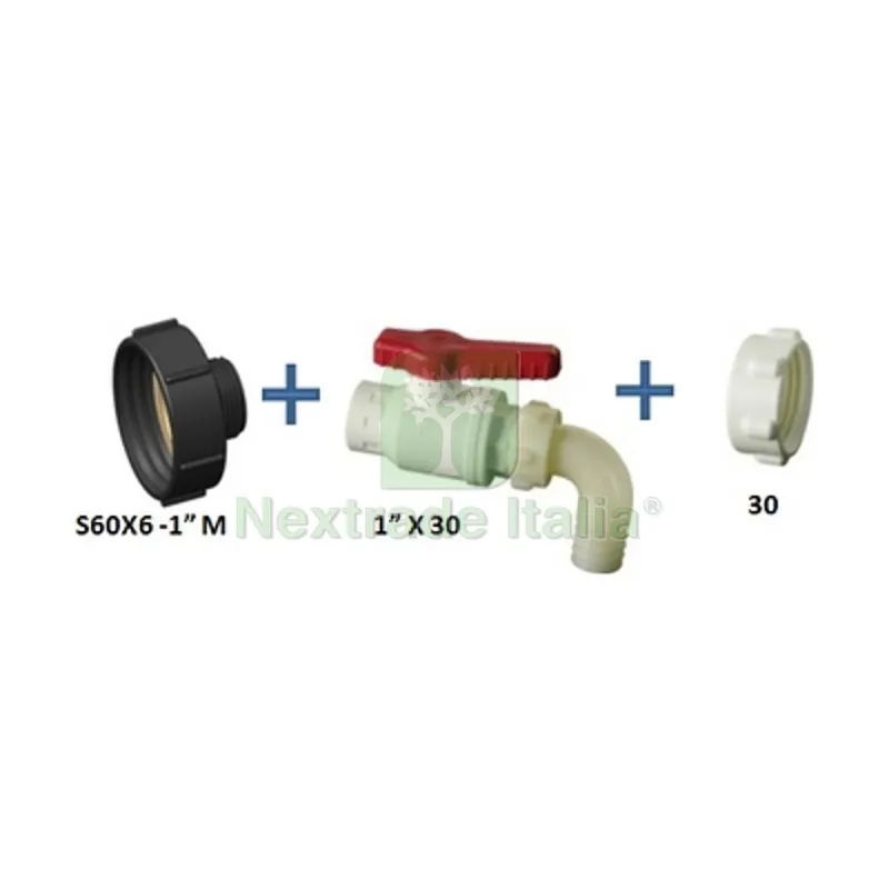 SET DI COLLEGAMENTO A CONTENITORI IBC S60X6X1"X30 — Tubi e raccordi — rif. FERX.DIA333-B0101564 SET DI COLLEGAMENTO A CONTENITORI IBC S60X6X1"X30 — Tubi e raccordi — rif. FERX.DIA333-B0101564