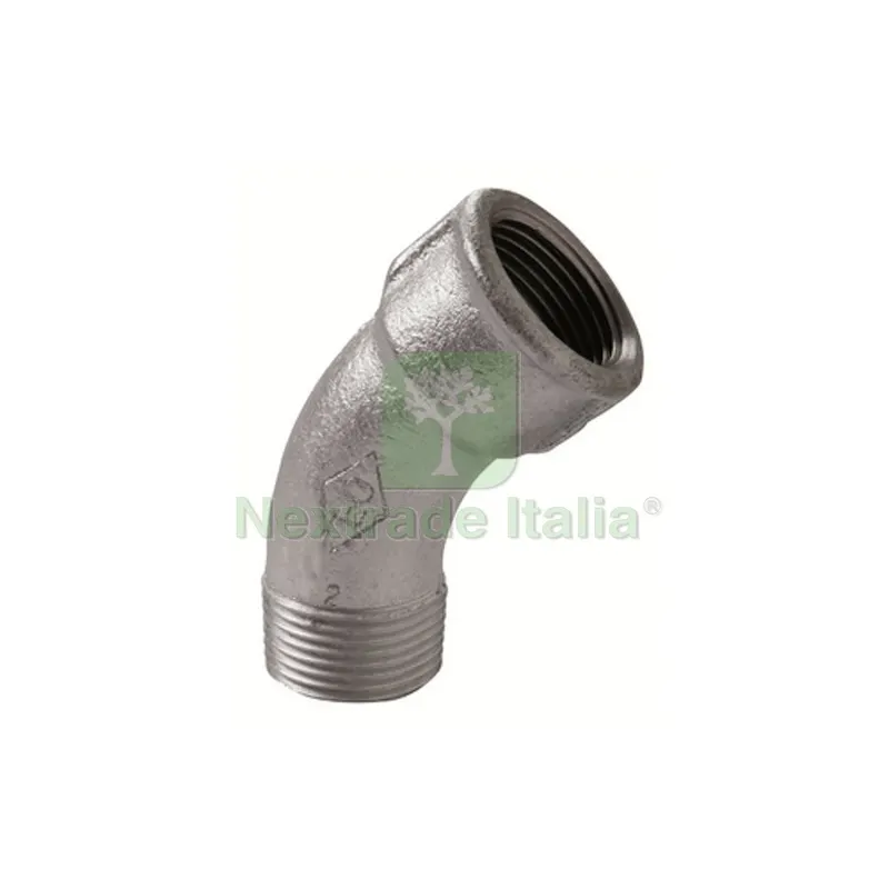 CURVA LUNGA MF 45° ZINCATA 1/2 -CONF — Tubi e raccordi — rif. FERX.DIA340-040-K04 CURVA LUNGA MF 45° ZINCATA 1/2 -CONF — Tubi e raccordi — rif. FERX.DIA340-040-K04