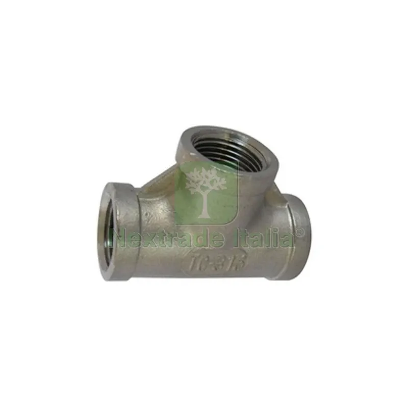 TEE A 90° F. F. F. ACCIAIO INOX 1/2" — Tubi e raccordi — rif. FERX.DIA342-A130-04