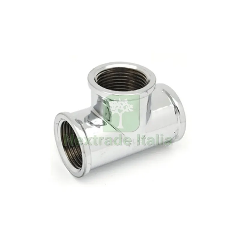 5PZ TEE FF IN OTTONE CROMO IBP 1" — Tubi e raccordi — rif. FERX.DIA343-B8130-06