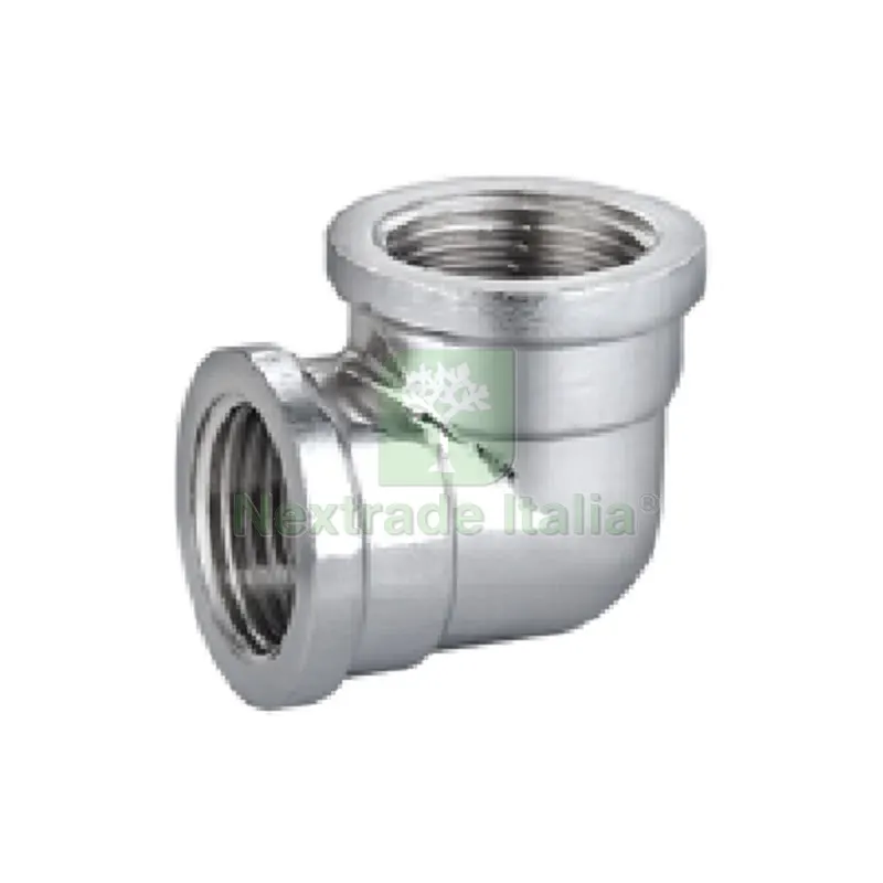 GOMITO A 90° FF IN OTTONE CROMO IBP 1/2" -CONF — Tubi e raccordi — rif. FERX.DIA343-BM8090-K04