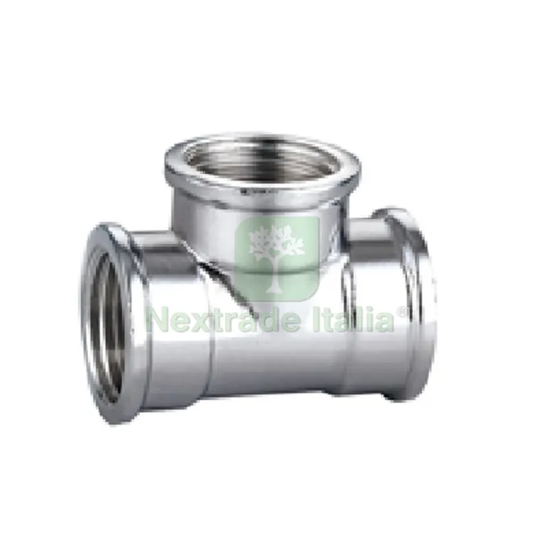 TEE FFF IN OTTONE CROMO IBP 3/4" -CONF — Tubi e raccordi — rif. FERX.DIA343-BM8130-K05 TEE FFF IN OTTONE CROMO IBP 3/4" -CONF — Tubi e raccordi — rif. FERX.DIA343-BM8130-K05
