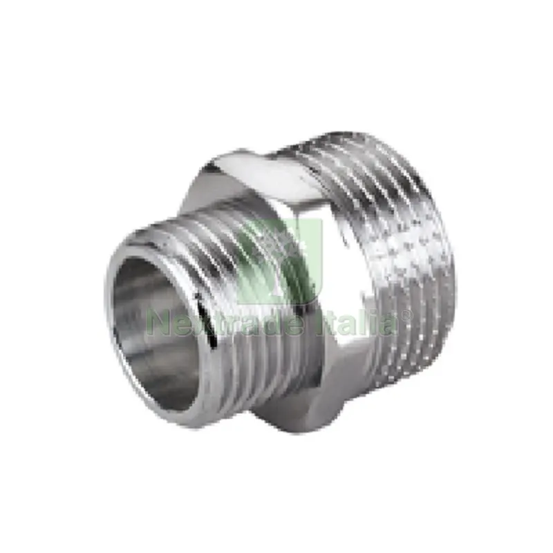 10PZ NIPPLE RIDOTTO MM IN OTTONE CROMO IBP 3/4" x 1/2" — Tubi e raccordi — rif. FERX.DIA343-BM8245-0504