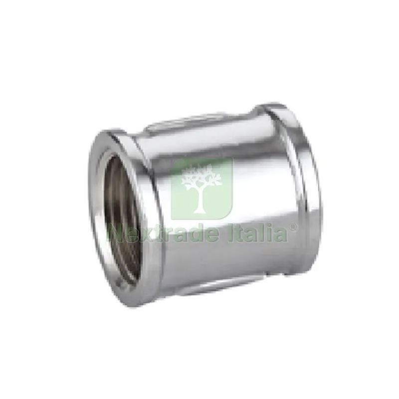 10PZ MANICOTTO DIRITTO FF IN OTTONE CROMO IBP 3/4" — Tubi e raccordi — rif. FERX.DIA343-BM8270-05 10PZ MANICOTTO DIRITTO FF IN OTTONE CROMO IBP 3/4" — Tubi e raccordi — rif. FERX.DIA343-BM8270-05