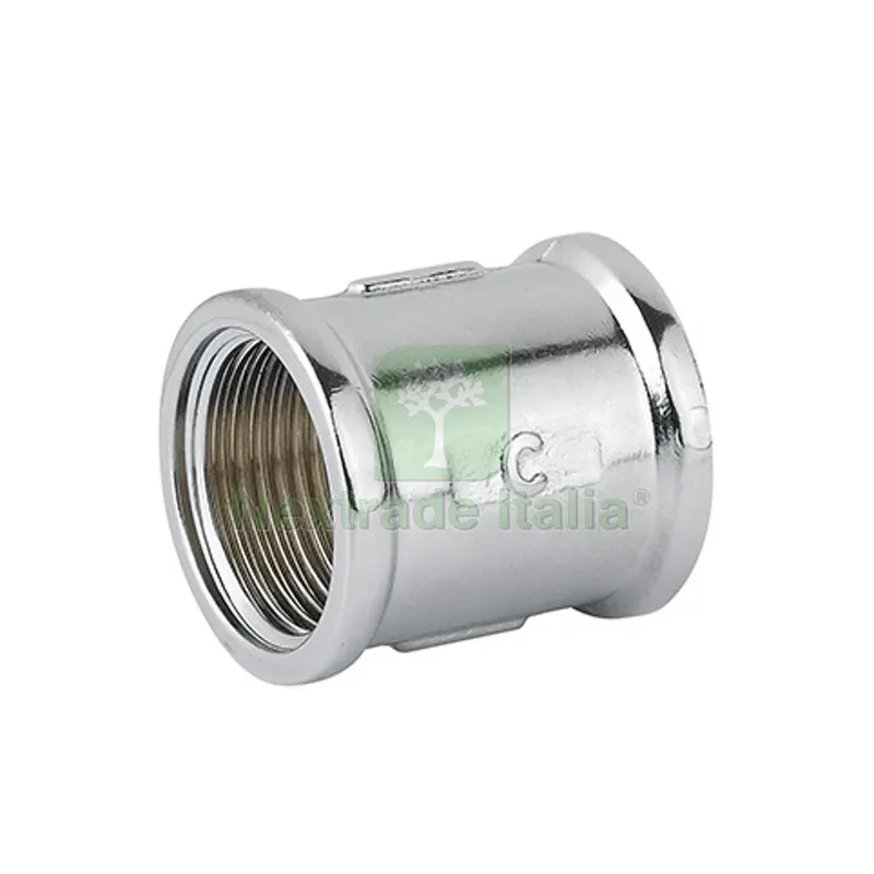 10PZ MANICOTTO FF OTTONE CROMO 3/4 — Tubi e raccordi — rif. FERX.DIA343-C002-05