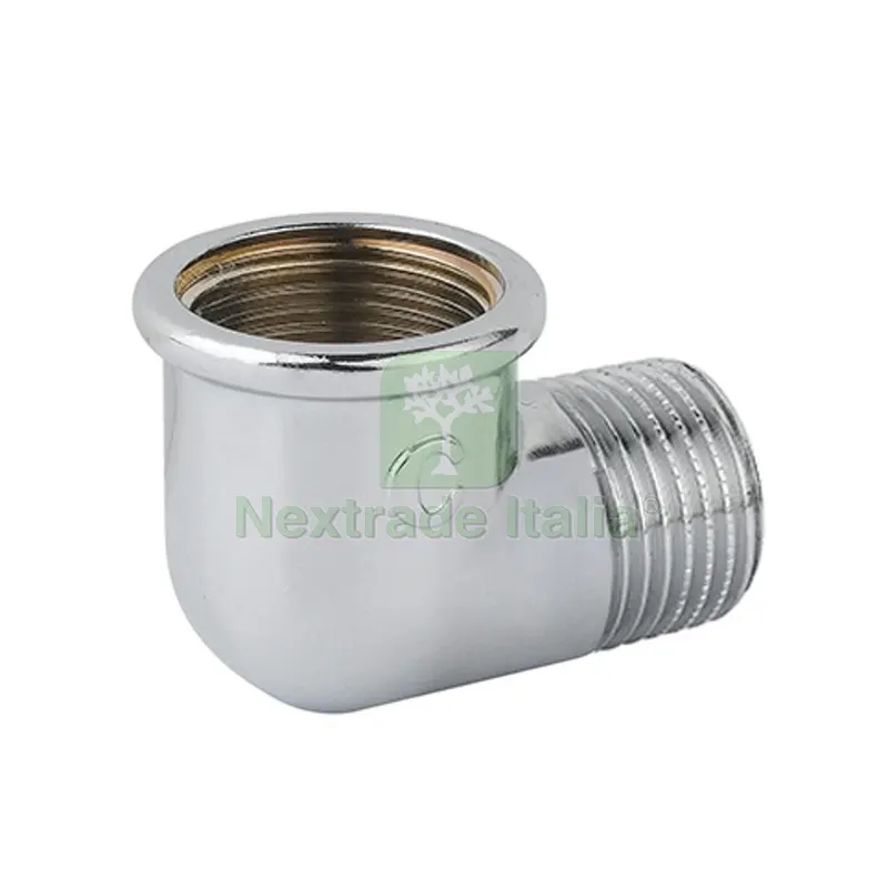 10PZ GOMITO MF OTTONE CROMO 3/8 — Tubi e raccordi — rif. FERX.DIA343-C005-03