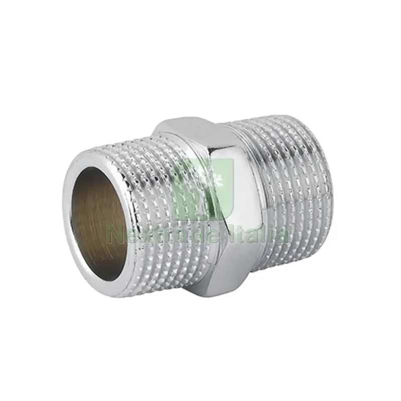 10PZ NIPPLE DOPPIO PROLUNGATO MM OTTONE CROMO 3/4 — Interruttori e prese — rif. FERX.DIA343-C013-05 10PZ NIPPLE DOPPIO PROLUNGATO MM OTTONE CROMO 3/4 — Interruttori e prese — rif. FERX.DIA343-C013-05
