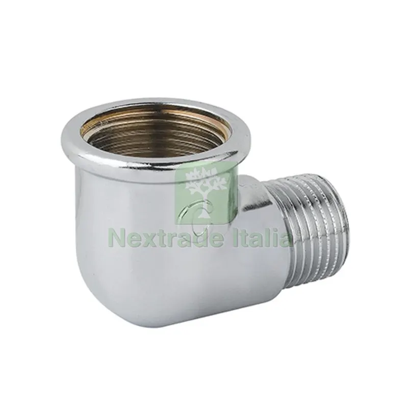 5PZ GOMITO RIDOTTO FM OTTONE CROMO 1" x 1/2 — Tubi e raccordi — rif. FERX.DIA343-C043-0604