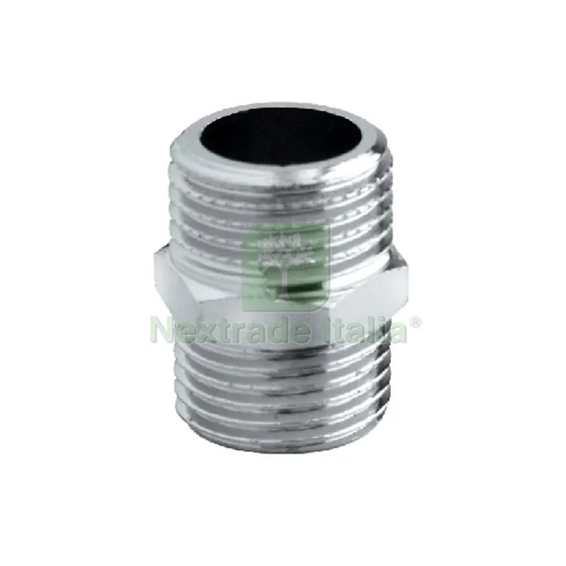 NIPPLES DOPPIO OTTONE CROMATO 1/8 — Tubi e raccordi — rif. FERX.DIA343-R5300-01 NIPPLES DOPPIO OTTONE CROMATO 1/8 — Tubi e raccordi — rif. FERX.DIA343-R5300-01