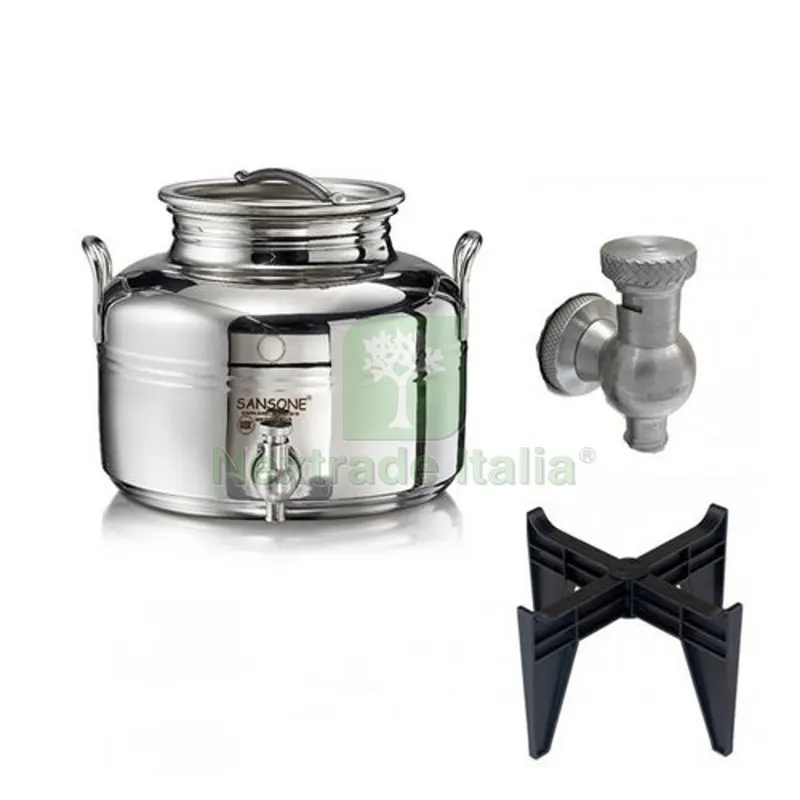 BIDONCINO IN ACCIAIO INOX SANSONE PER ALIMENTI C/RUBINETTO E PIEDI lt. 2 — Rubinetti e valvole — rif. FERX.DIA349-F1538-02 BIDONCINO IN ACCIAIO INOX SANSONE PER ALIMENTI C/RUBINETTO E PIEDI lt. 2 — Rubinetti e valvole — rif. FERX.DIA349-F1538-02