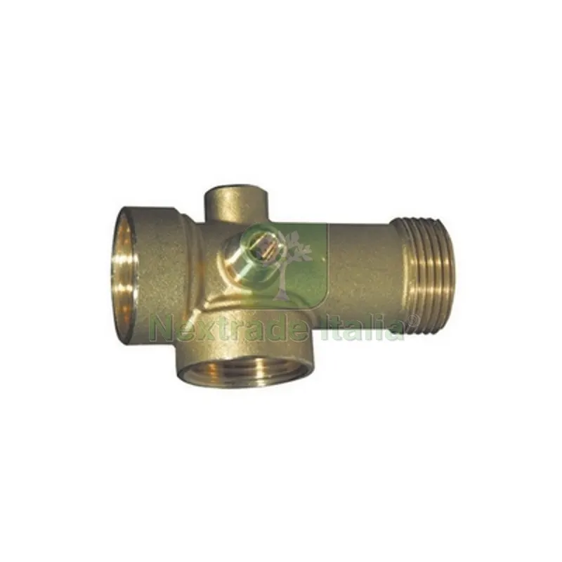 RACCORDO IN OTTONE A 5 VIE PROLUNGATO H. 91 mm. — Tubi e raccordi — rif. FERX.DIA350-711