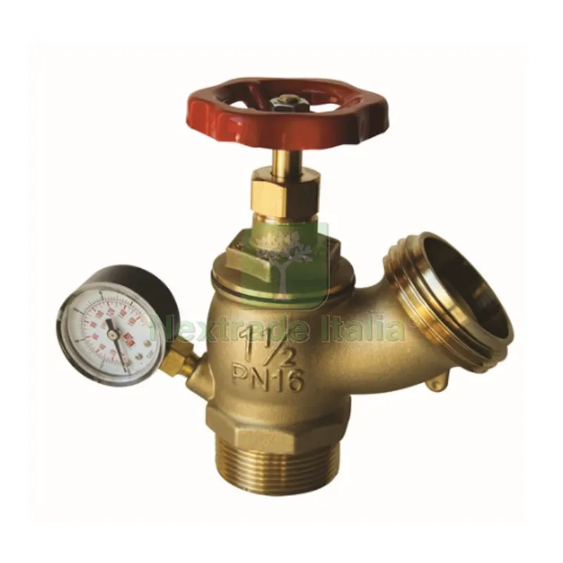 Rubinetto Idrante a Muro con Manometro Tipo Pesante PN 16 1” 1/2 DN 45 — Rubinetti e valvole — rif. FERX.DIA350-7851-08 Rubinetto Idrante a Muro con Manometro Tipo Pesante PN 16 1” 1/2 DN 45 — Rubinetti e valvole — rif. FERX.DIA350-7851-08