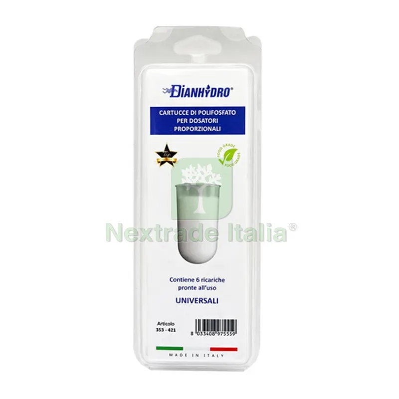 6 PZ CARTUCCE DI POLIFOSFATO PER DOSATORI pz 6 da 80 g/cad — Adesivi e sigillanti — rif. FERX.DIA353-421