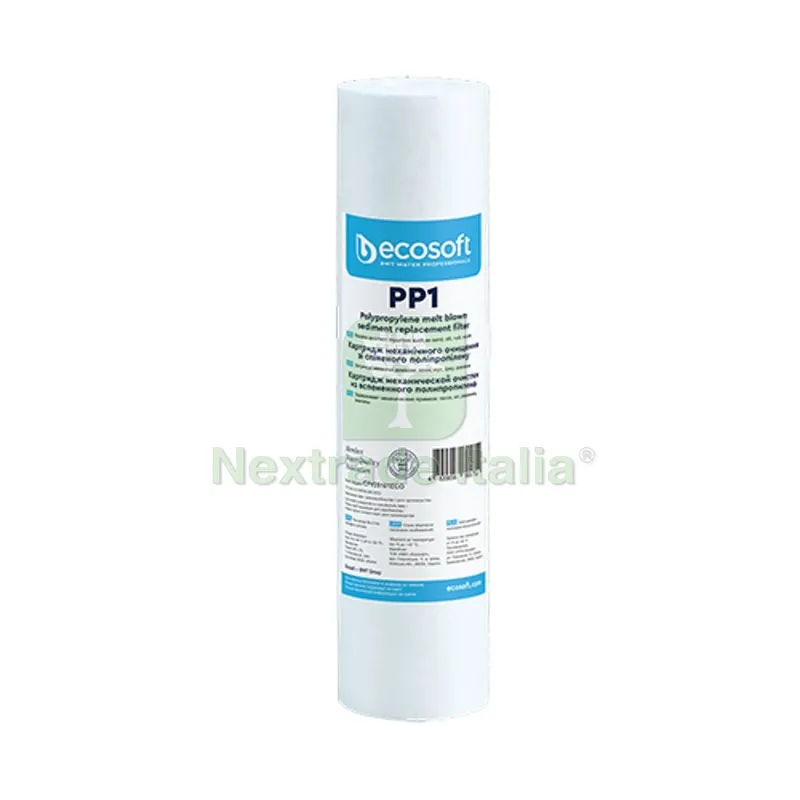 CARTUCCIA FILTRANTE PP 2,5" ECOSOFT H. 10" Micron 20 — Adesivi e sigillanti — rif. FERX.DIA353-T200-1020 CARTUCCIA FILTRANTE PP 2,5" ECOSOFT H. 10" Micron 20 — Adesivi e sigillanti — rif. FERX.DIA353-T200-1020