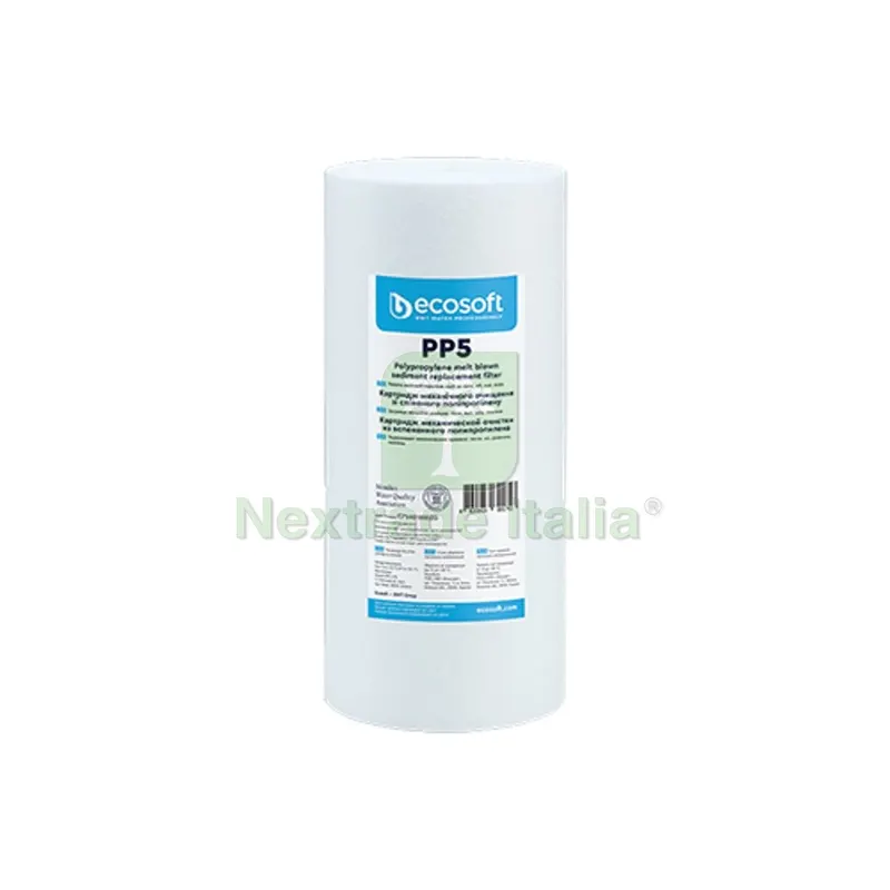 CARTUCCIA FILTRANTE PP 4,5" ECOSOFT H. 10" Micron 5 — Adesivi e sigillanti — rif. FERX.DIA353-T201-1005 CARTUCCIA FILTRANTE PP 4,5" ECOSOFT H. 10" Micron 5 — Adesivi e sigillanti — rif. FERX.DIA353-T201-1005