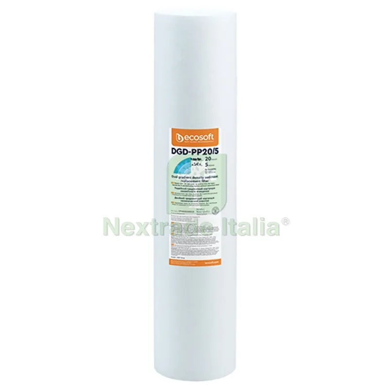 CARTUCCIA FILTRANTE DUAL PP 4,5" ECOSOFT H. 20" Micron 20+5 — Adesivi e sigillanti — rif. FERX.DIA353-T203-20205