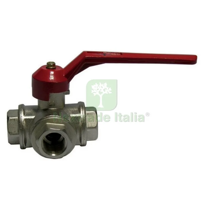 VALVOLA A SFERA A 3 VIE CON LEVA 3/4" (DN 20) foro a L — Rubinetti e valvole — rif. FERX.DIA354-102-05 VALVOLA A SFERA A 3 VIE CON LEVA 3/4" (DN 20) foro a L — Rubinetti e valvole — rif. FERX.DIA354-102-05