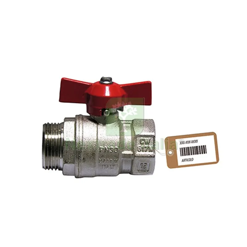 VALVOLA A SFERA MF CON FARFALLA F-BRICO 3/4" DN 20 PN 40 — Rubinetti e valvole — rif. FERX.DIA354-103F-05