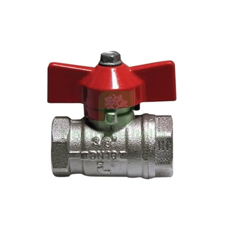 VALVOLA A SFERA FF CON FARFALLA LEVA ROSSA 1" (DN 25) 30 bar / 435 psi — Rubinetti e valvole — rif. FERX.DIA354-104R-06 VALVOLA A SFERA FF CON FARFALLA LEVA ROSSA 1" (DN 25) 30 bar / 435 psi — Rubinetti e valvole — rif. FERX.DIA354-104R-06