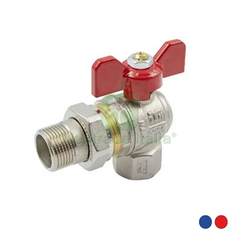 VALVOLA A SFERA PASSAGGIO TOTALE MF SQUADRA PER COLLETTORE 1/2 Farfalla Rossa — Tubi e raccordi — rif. FERX.DIA354-1096-04R