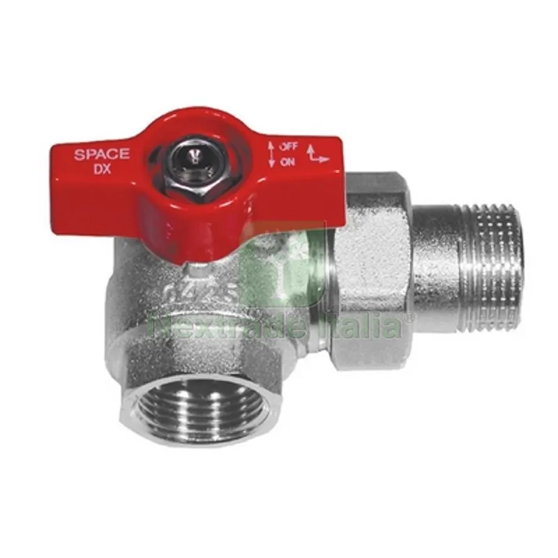 Valvola a Sfera Squadra per Collettori Maniglia Rossa 3/4 sx DN 20 PN 40 — Maniglie e pomelli — rif. FERX.DIA354-109R-05S Valvola a Sfera Squadra per Collettori Maniglia Rossa 3/4 sx DN 20 PN 40 — Maniglie e pomelli — rif. FERX.DIA354-109R-05S