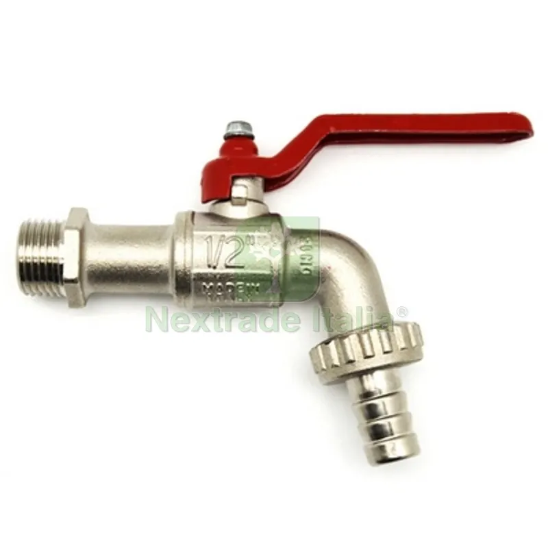RUBINETTO A SFERA CON PORTAGOMMA CON LEVA ROSSA 1" DN 25 PN 12 — Tubi e raccordi — rif. FERX.DIA354-140R-06