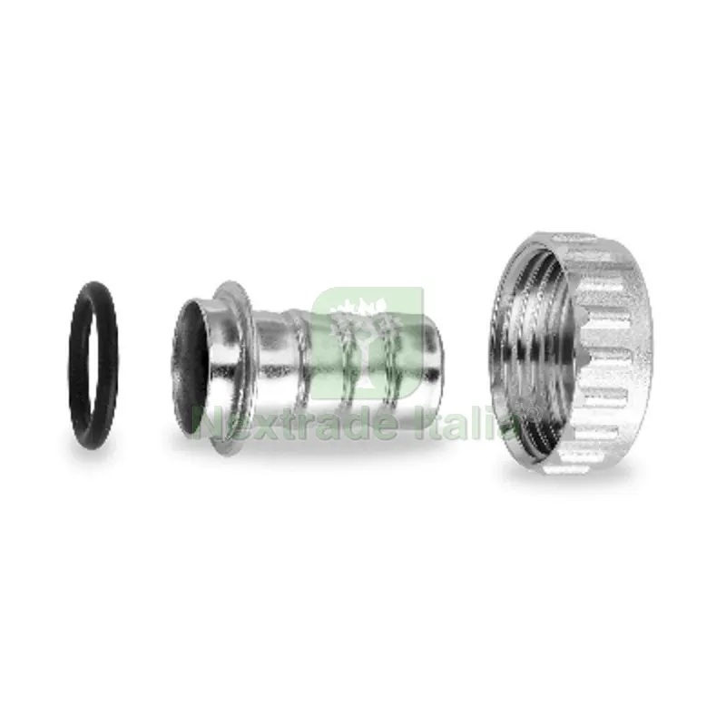 RACCORDO PORTAGOMMA COMPLETO NICHELATO 3/8-3/4 1/2-3/4 3/4-3/4 — Tubi e raccordi — rif. FERX.DIA354-5013-04
