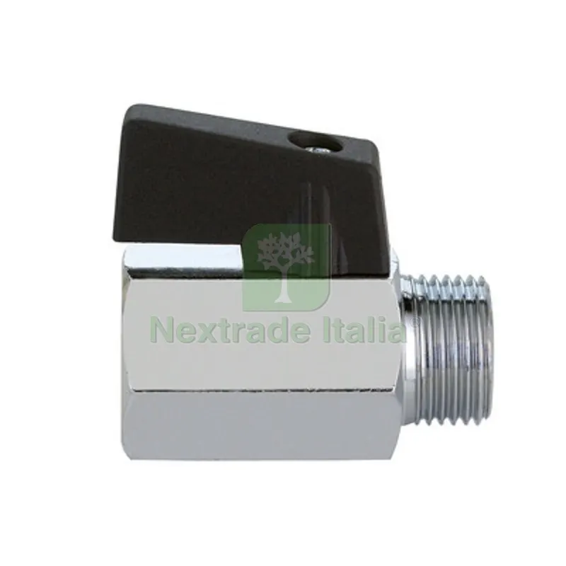 VALVOLA MINISFERA MASCHIO FEMMINA CROMATO 1/2" DN 10 PN 10 — Tubi e raccordi — rif. FERX.DIA354-5016-04
