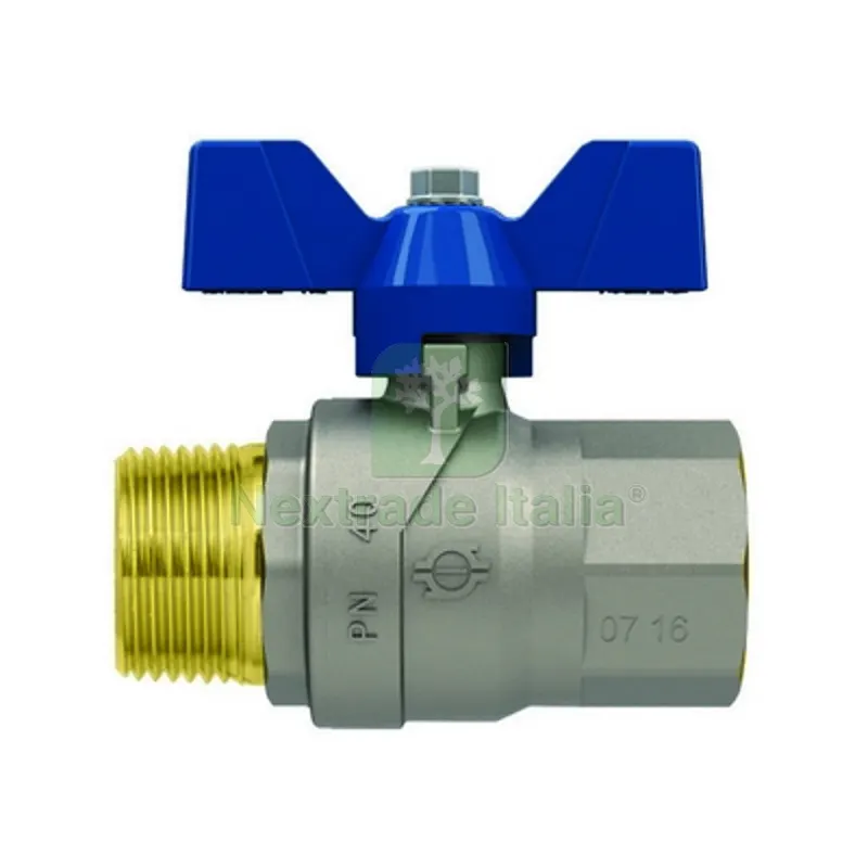 VALVOLA A SFERA P.T. CON FARFALLA EVOLUTION MASCHIO-FEMMINA 1/2" F-BRICO — Rubinetti e valvole — rif. FERX.DIA354-5103-F04