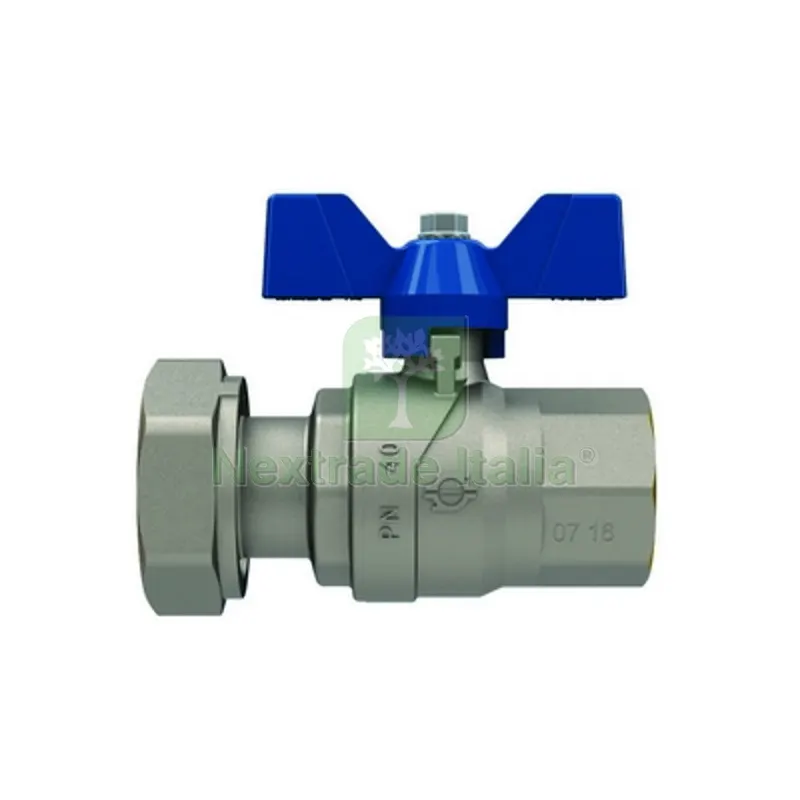 VALVOLA A SFERA P.T. CON FARFALLA EVOLUTION FEMMINA-DADO GIREVOLE 3/4x3/4 DN 20 PN 40 — Rubinetti e valvole — rif. FERX.DIA354-5105-05