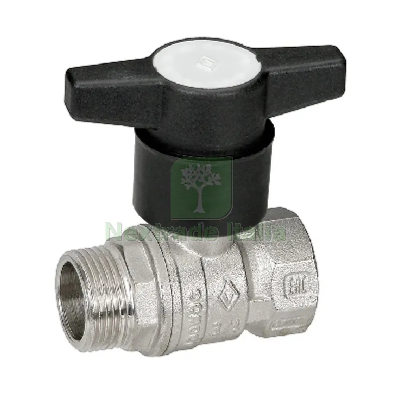 VALVOLA A SFERA MASCHIO/FEMMINA CON PROLUNGA NYLON 1/2" DN 14 PN 40 — Interruttori e prese — rif. FERX.DIA354-A612-04