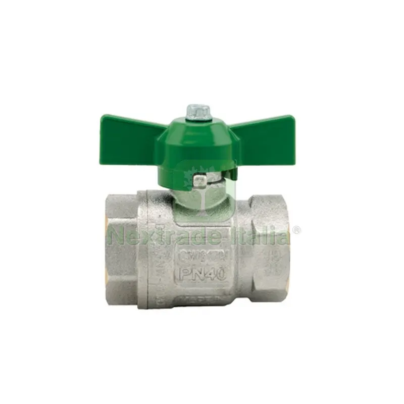 VALVOLA A SFERA IDEAL DVGW FF PASSAGGIO TOTALE CON FARFALLA 1/2" (DN 15) 50 bar / 725 psi — Rubinetti e valvole — rif. FERX.DIA354-E292P-04