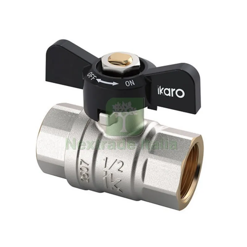 VALVOLA A SFERA IKARO FF CON FARFALLA 1" DN 25 PN 40 — Rubinetti e valvole — rif. FERX.DIA354-IK104-06