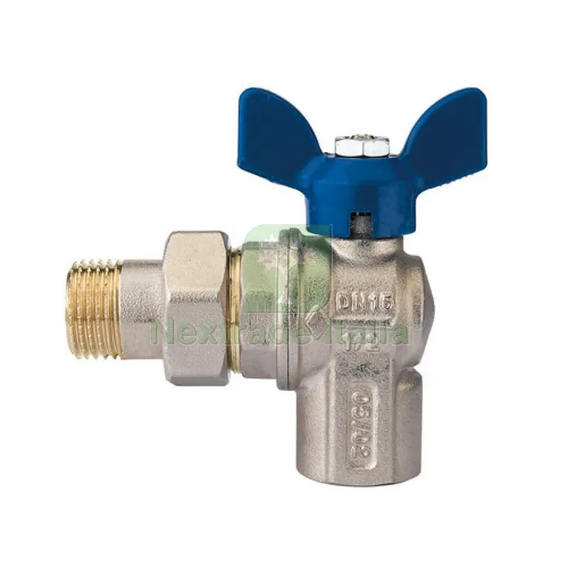 VALVOLA A SFERA A SQUADRA PER COLLETTORI CON FARFALLA IN ALLUMINIO BLU 1/2" DN 15 PN 30 — Rubinetti e valvole — rif. FERX.DIA354-R4624-04 VALVOLA A SFERA A SQUADRA PER COLLETTORI CON FARFALLA IN ALLUMINIO BLU 1/2" DN 15 PN 30 — Rubinetti e valvole — rif. FERX.DIA354-R4624-04