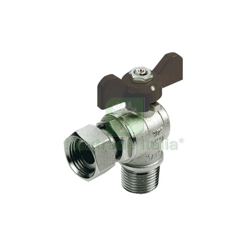 VALVOLA A SFERA A SQUADRA MASCHIO GIRELLO FEMMINA 1/2" X 3/4" DN 15 PN 30 — Rubinetti e valvole — rif. FERX.DIA354-TG2224N-0405