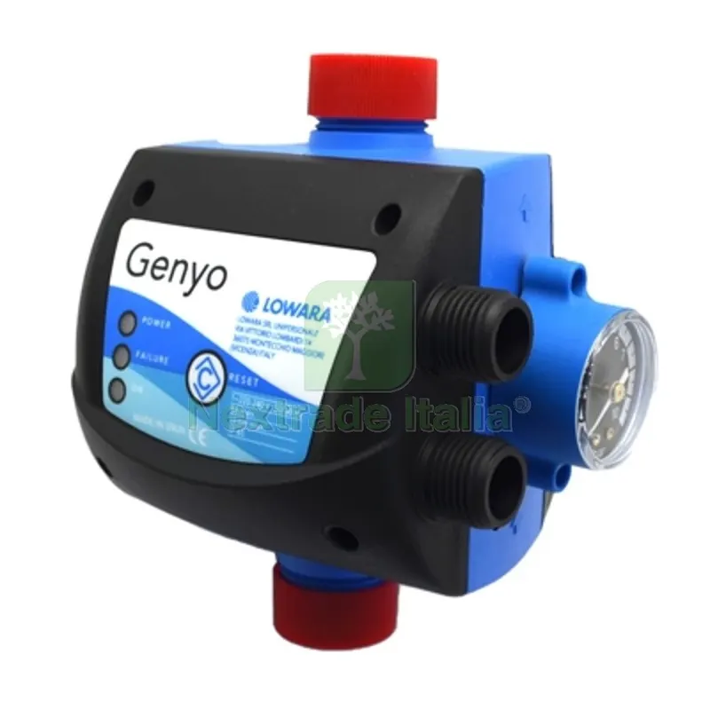PRESSCONTROL GENYO SENZA PRESE Press. fissa 1.5 bar — Interruttori e prese — rif. FERX.DIA355-GENYO-15 PRESSCONTROL GENYO SENZA PRESE Press. fissa 1.5 bar — Interruttori e prese — rif. FERX.DIA355-GENYO-15
