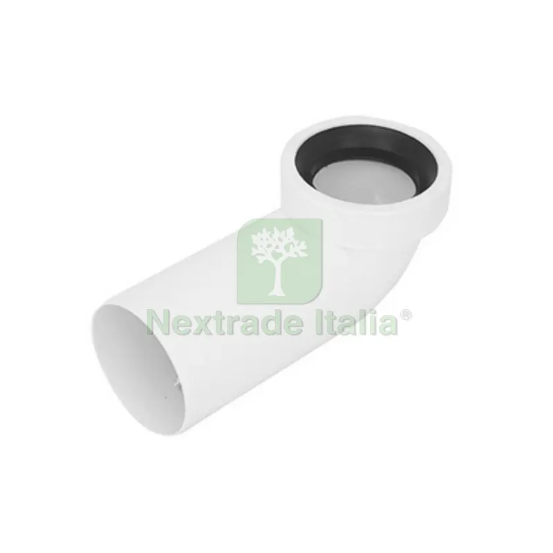 Curva Bianca WC Htsb con Guarnizione Valsir Diam. 110 90° — Guarnizioni e tenute — rif. FERX.DIA360-534-001