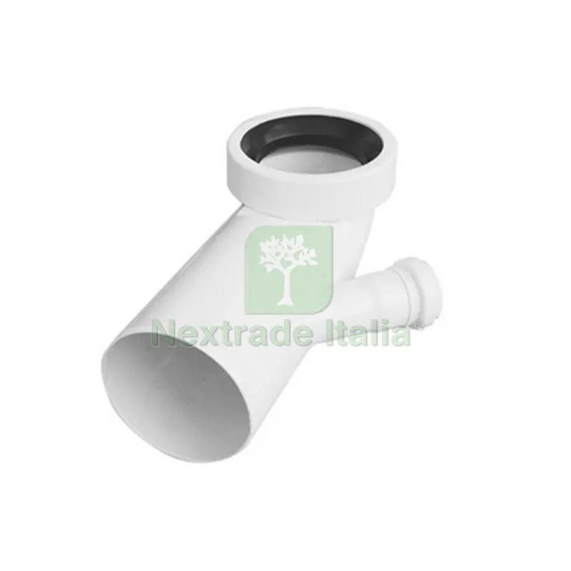 Curva Bianca WC Attacco Bicchiere SX Valsir Diam. 110 / 40 — Casalinghi e organizzazione — rif. FERX.DIA360-538-001