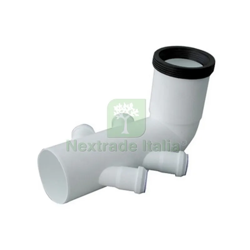 CURVA BIANCA W.C. CON 4 ATTACCHI VALSIR Diam. 110 / 40 — Tubi e raccordi — rif. FERX.DIA360-541-001 CURVA BIANCA W.C. CON 4 ATTACCHI VALSIR Diam. 110 / 40 — Tubi e raccordi — rif. FERX.DIA360-541-001