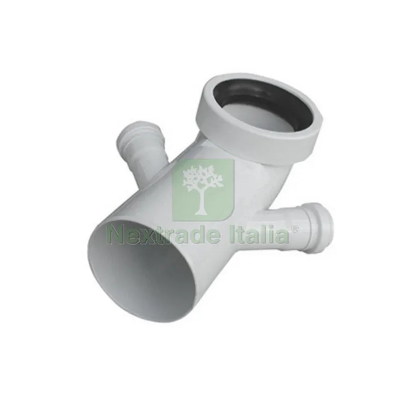Curva Bianca WC Attacco Bicchiere Doppio Valsir Diam. 110 / 50 — Casalinghi e organizzazione — rif. FERX.DIA360-542-003
