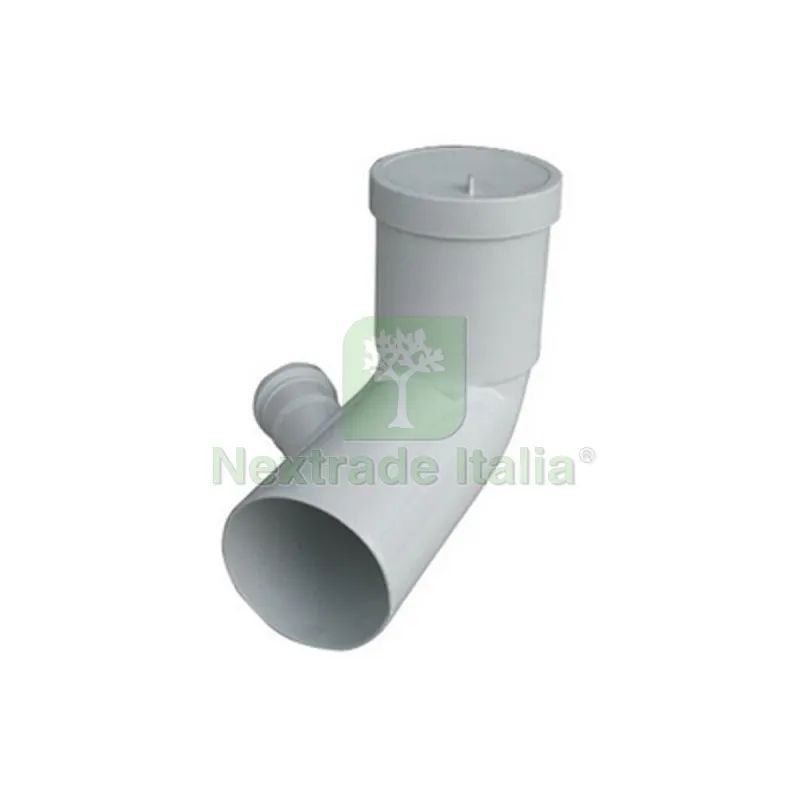 Curva Bianca WC Prolungata Attacco Bicchiere DX Valsir Diam. 110 / 50 — Casalinghi e organizzazione — rif. FERX.DIA360-547-003
