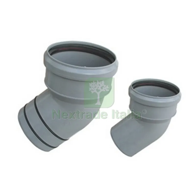 CURVA IN PP RIDUZIONE AL PVC DIAM. 110 / 100 VALSIR 30° senza oring — Tubi e raccordi — rif. FERX.DIA360-566-003
