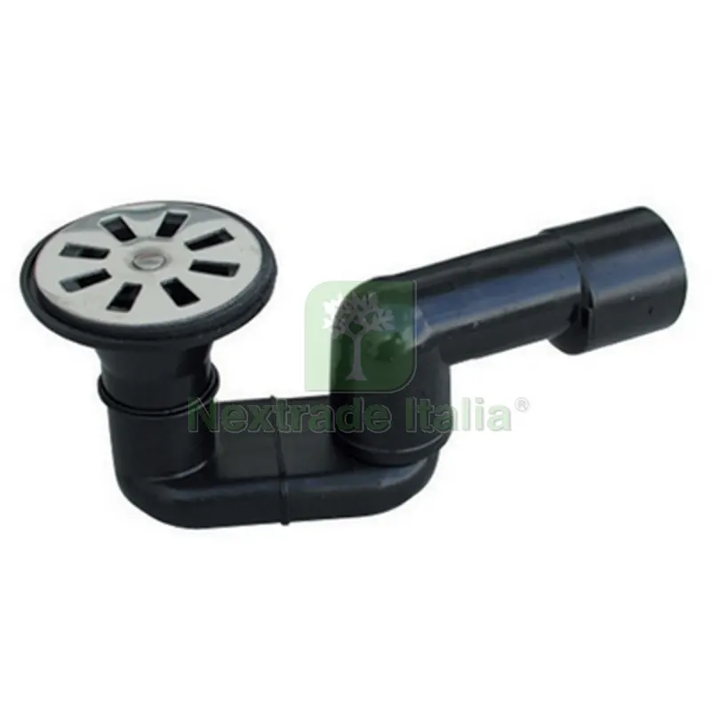 5PZ Sifone Doccia Pehd Nero Saldabile con Uscita DIAM.40 Valsir Ingr. 80 — Scarichi e sifoni — rif. FERX.DIA360-700049