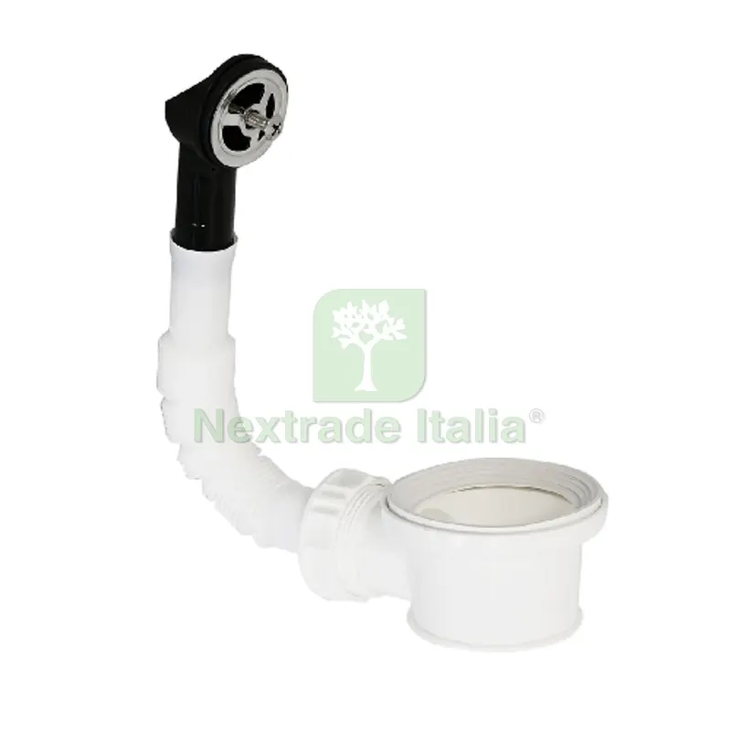 Piletta Passante con Troppopieno Tondo per Lavabo Inox Diam. 55 mm — Scarichi e sifoni — rif. FERX.DIA360-700193