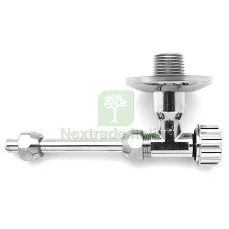 KIT RUBINETTO D'ARRESTO CROMO PER CASSETTA CORALLO 3 1/2 x 10 — Rubinetti e valvole — rif. FERX.DIA360-810522