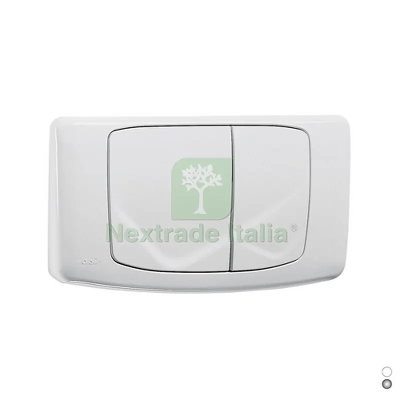 PLACCA DOPPIA SCARICO RIOS VALSIR Cromato Lucido — Interruttori e prese — rif. FERX.DIA360-828-535