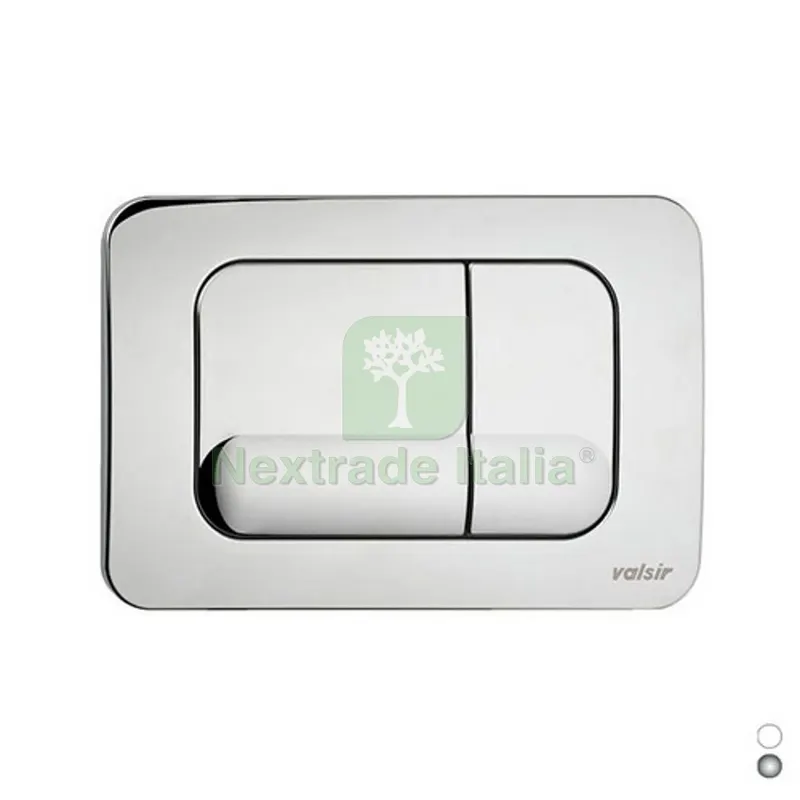 PLACCA DOPPIO SCARICO TROPEA VALSIR Cromato Lucido — Interruttori e prese — rif. FERX.DIA360-870-535