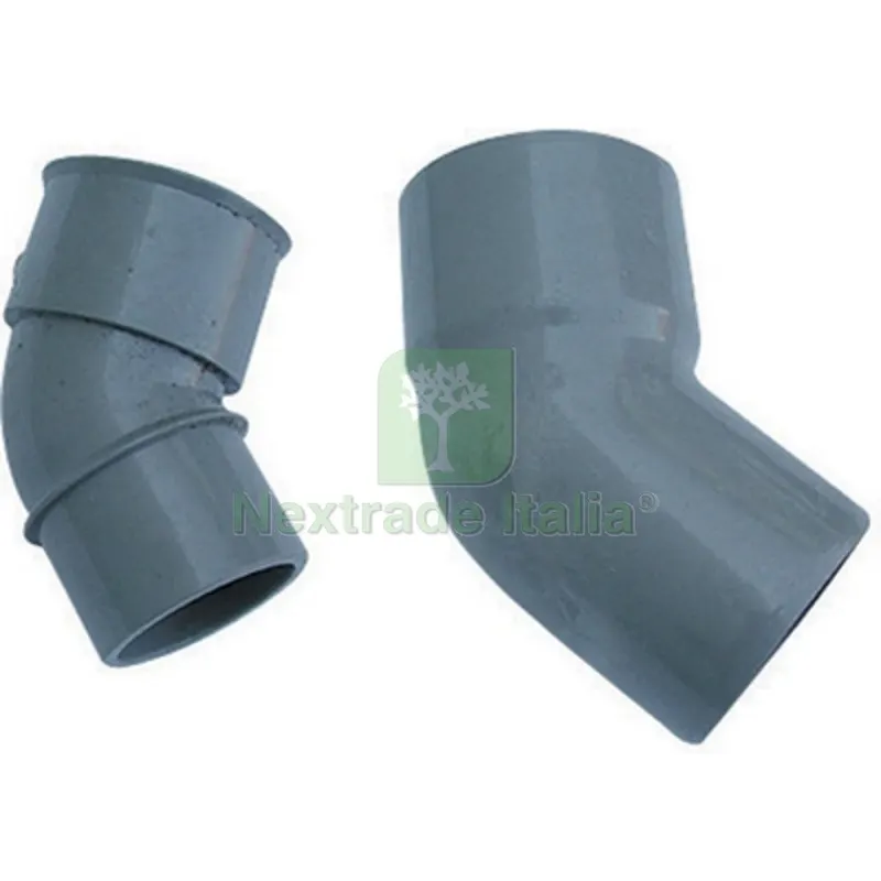 CURVA 45° MF PVC GRIGIO Diam. 40 — Tubi e raccordi — rif. FERX.DIA361-C45M-040